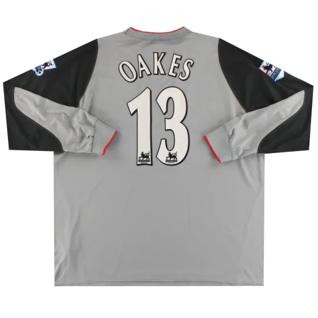2004-05 Bolton Reebok Match Issue Goalkeeper Shirt Oakes #13 XXL - Bolton Wanderers / Excellent / XXL