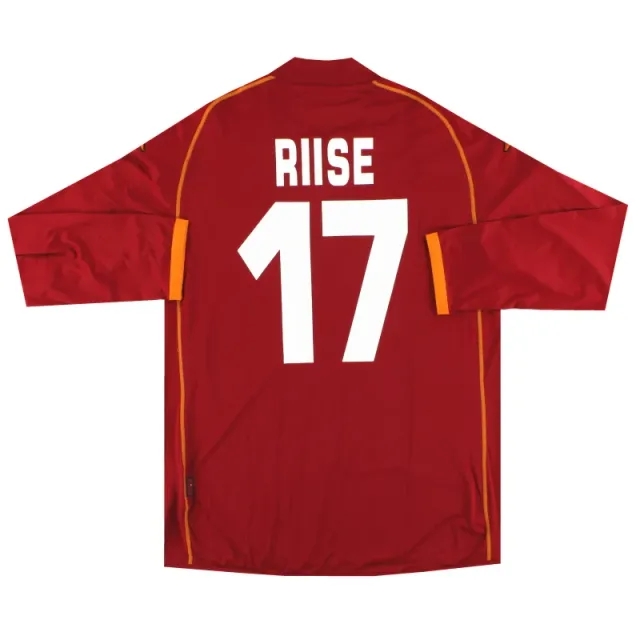 2008-09 Roma Kappa PI Home Shirt Riise #17 L/S *As New* XXL - Roma / As New / XXL