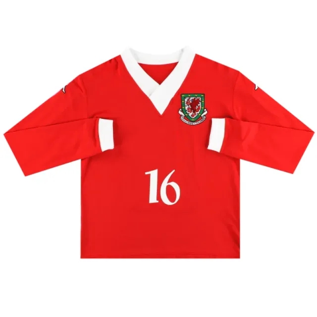 2006-08 Wales Kappa Player Issue Home Shirt #16 L/S *As New* XL - Wales / As new / XL