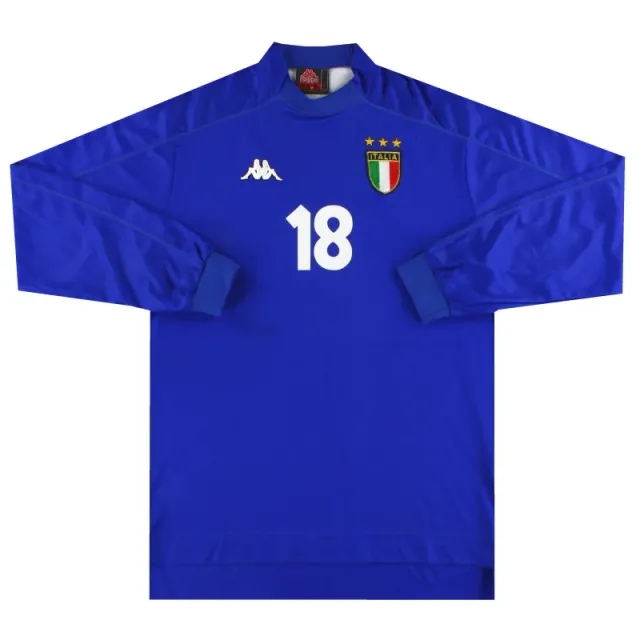 1998-99 Italy Match Issue Home Shirt #18 L/S XL - Italy / Excellent / XL