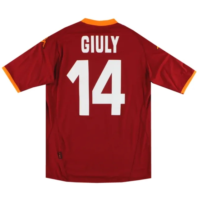 2007-08 Roma Kappa Home Shirt Giuly #14 *As New* XL - Roma / As New / XL