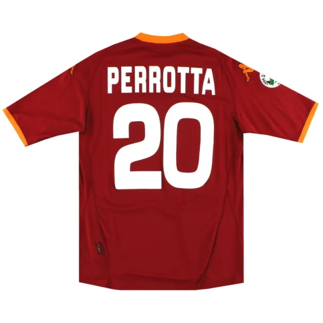 2007-08 Roma Kappa Home Shirt Perrotta #20 *As New* XL - Roma / As New / XL