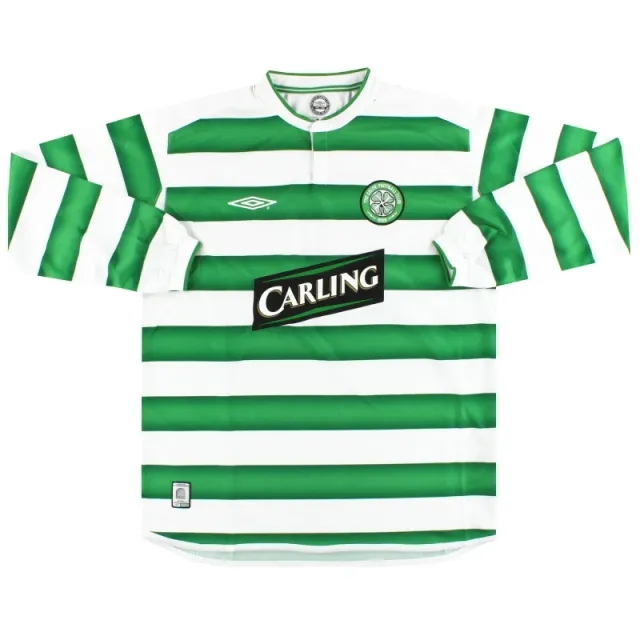 2003-04 Celtic Umbro Home Shirt L/S *As New* L - Celtic / As New / Large