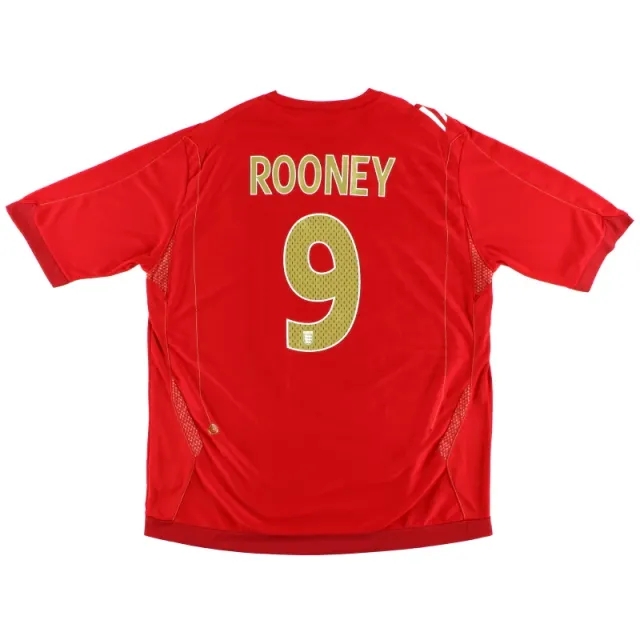 2006-08 England Umbro Away Shirt Rooney #9 XL - England / Excellent / XL