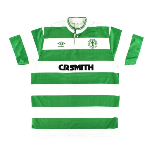1987-89 Celtic Umbro Centenary Home Shirt L - Celtic / Excellent / Large