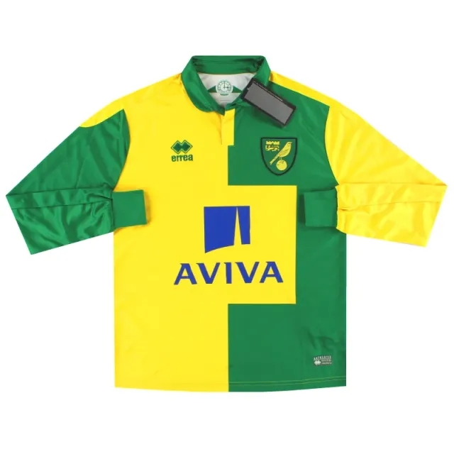 2015-16 Norwich City Errea Home Shirt *w/tags* L/S XXXL - Norwich City / w/tags / XXXL