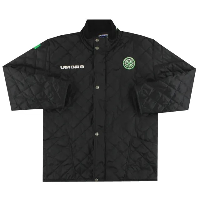 1997-99 Celtic Umbro Quilted Coat *Mint* L - Celtic / Mint / Large