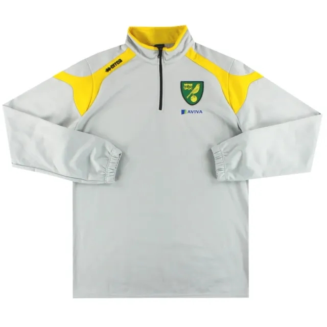 2014-15 Norwich City Errea 1/4 Zip Top 4XL - Norwich City / Excellent / 4XL