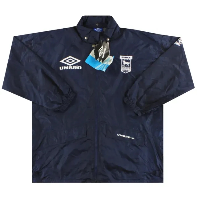 1994-95 Ipswich Umbro Lightweight Hooded Rain Jacket *w/tags* XXL - Ipswich / w/tags / XXL