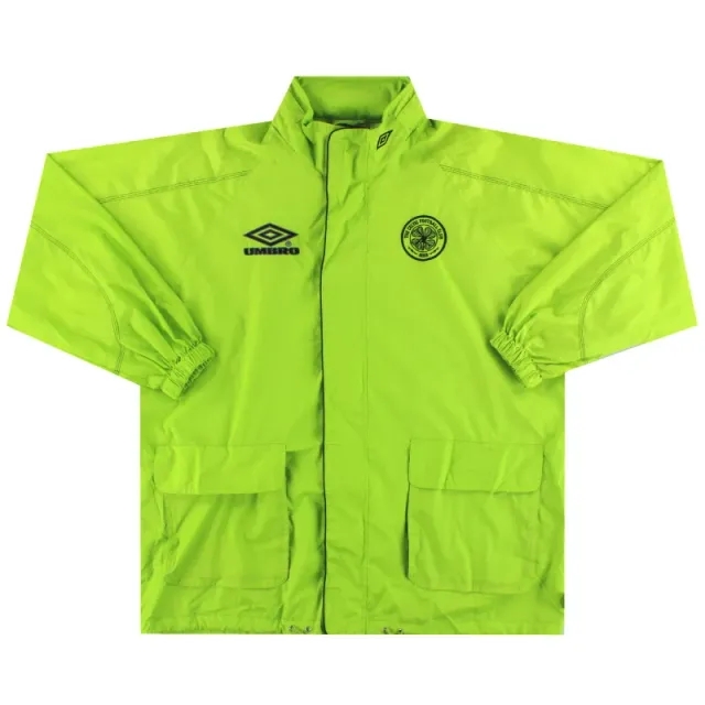 1998-99 Celtic Umbro Hooded Rain Jacket L - Celtic / Excellent / Large