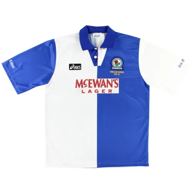 1995-96 Blackburn Asics 'Champions' Home Shirt XXL - Blackburn Rovers / Very good / XXL