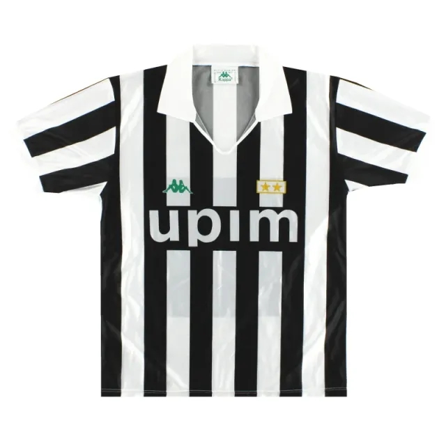 1991-92 Juventus Kappa Home Shirt *Mint* M - Juventus / Mint / Medium