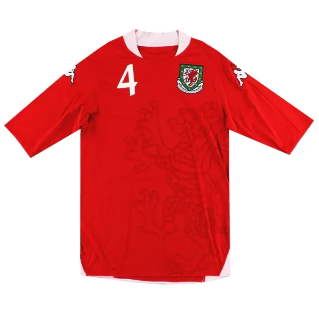 2007-08 Wales Kappa Player Issue Home Shirt #4 XXL - Wales / Very good / XXL