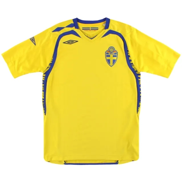 2007-09 Sweden Umbro Home Shirt XL - Sweden / Excellent / XL