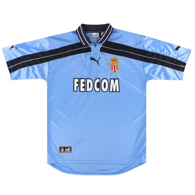 2001-02 Monaco Puma Third Shirt *Mint* L - Monaco / Mint / Large