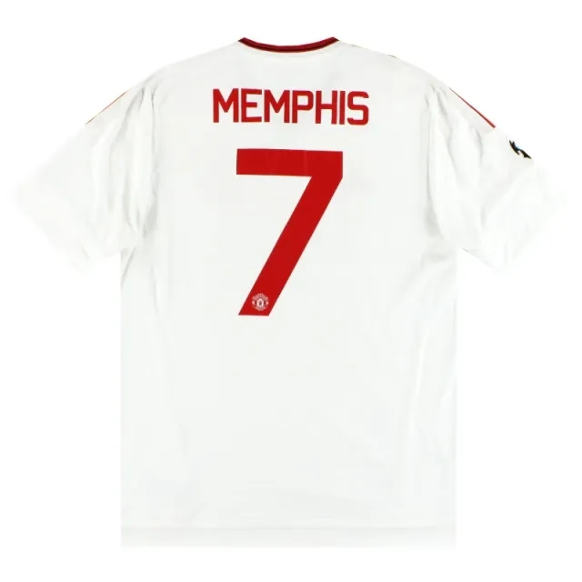 2015-16 Manchester United adidas CL Away Shirt Memphis #7 L - Manchester United / Excellent / Large