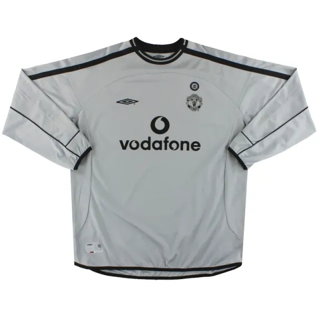 2001-02 Manchester United Umbro Centenary Goalkeeper Shirt L.Boys - Manchester United / Excellent / Youth