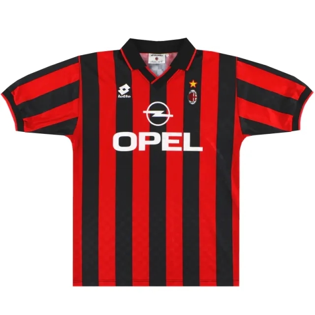 1994-95 AC Milan Lotto Player Issue Home Shirt L - AC Milan / Excellent / Large