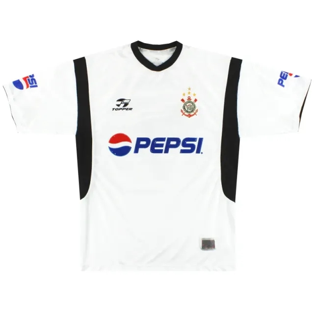 2002 Corinthians Home Shirt #7 L - Central and South American Clubs / Very good / Large