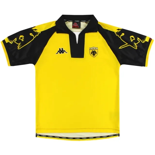 1999-00 AEK Athens Kappa Home Shirt *Mint* M - Other Greek Clubs / Mint / Medium