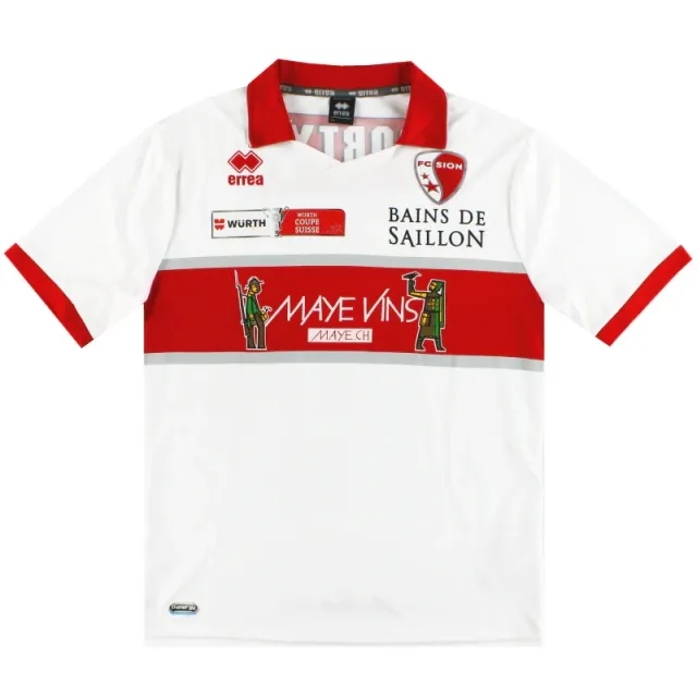 2013-14 FC Sion Errea Home Shirt XL - Other European Clubs / Excellent / XL
