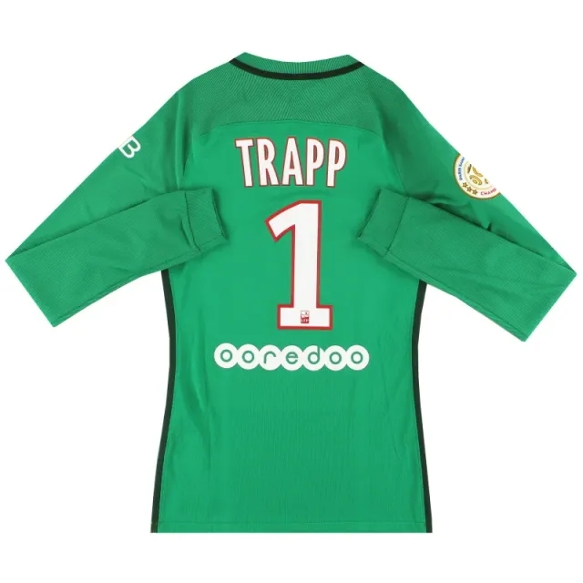 2016-17 Paris Saint-Germain Nike Authentic GK Shirt Trapp #1 *Mint* S - Paris Saint-Germain / Mint / Small