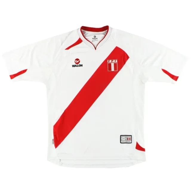2007-09 Peru Home Shirt #8 L - South American / Excellent / Large