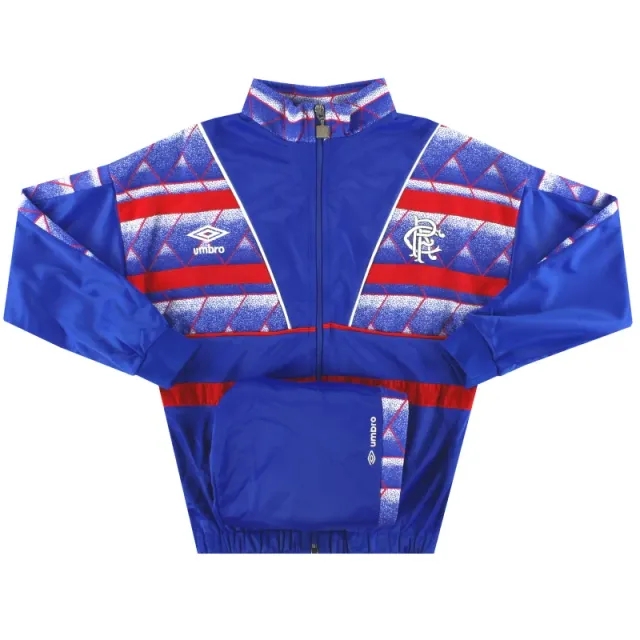 1987-90 Rangers Umbro Tracksuit Y - Rangers / Excellent / Youth