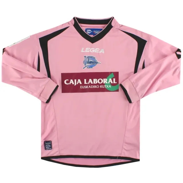 2009-10 Deportivo Alaves Legea Away Shirt #9 L/S Y - Other Spanish Clubs / Very Good / Youth