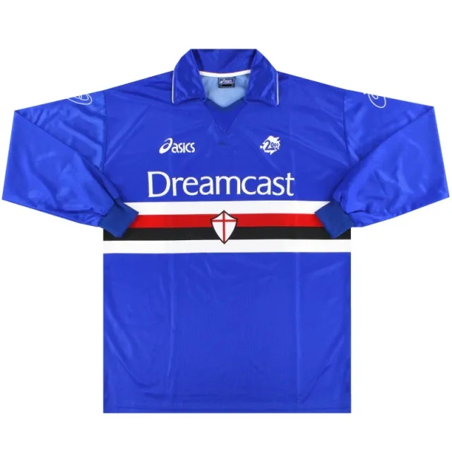 1999-00 Sampdoria Asics Home Shirt L/S XL - Sampdoria / Excellent / XL