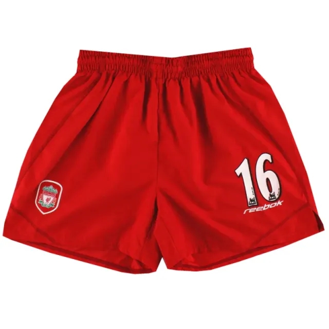2002-04 Liverpool Reebok Home Shorts #16 S - Liverpool / Excellent / Small