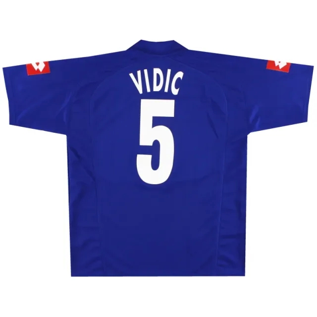 2005-06 Serbia and Montenegro Lotto Home Shirt Vidic #5 XL - Yugoslavia/Serbia / Excellent / XL