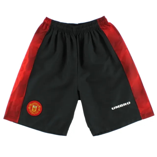 1996-98 Manchester United Umbro Home Change Shorts Y - Manchester United / Excellent / Youth