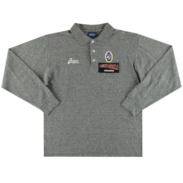 2000-01 Atalanta Asics Polo Shirt L/S L - Other Italian Clubs / Excellent / Large