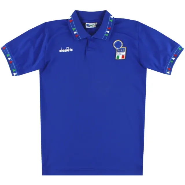 1992-93 Italy Diadora Home Shirt L.Boys - Italy / Excellent / Youth