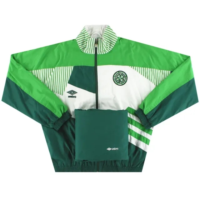 1991-92 Celtic Umbro Player Issue Presentation Tracksuit Jacket M - Celtic / Excellent / Medium