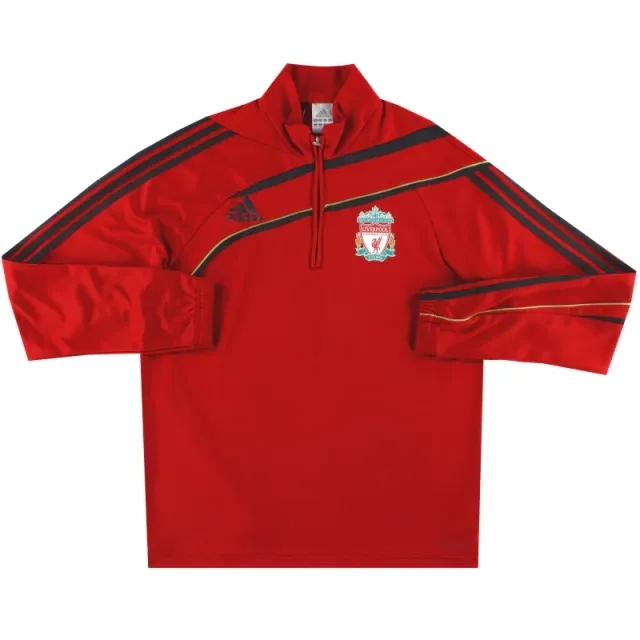 2009-10 Liverpool adidas 1/4 Zip Top XL - Liverpool / Very Good / XL