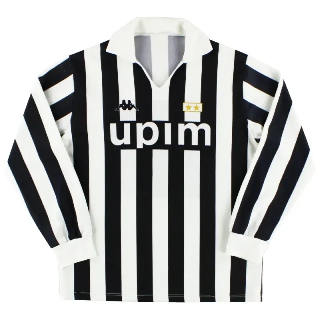 1989-90 Juventus Kappa Home Shirt L/S L - Juventus / Excellent / Large