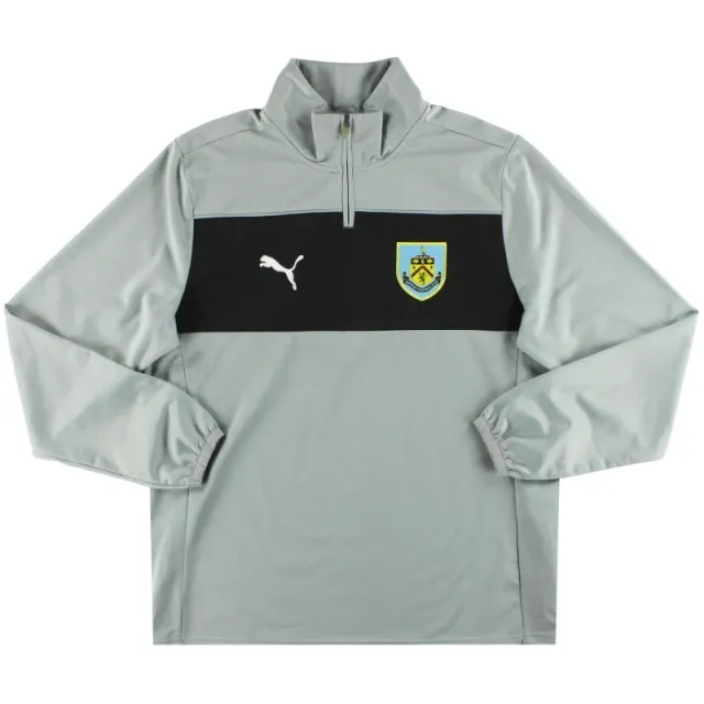 2014-15 Burnley Puma 1/4 Zip Top M - Burnley / Excellent / Medium