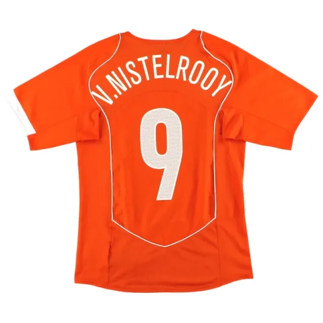 2004-06 Holland Home Shirt v.Nistelrooy #9 S - Holland / Excellent / Small