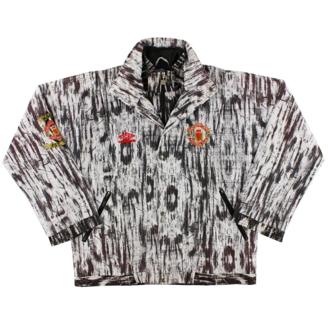 1992-93 Manchester United Umbro Woven Presentation Jacket XS - Manchester United / Excellent / XS