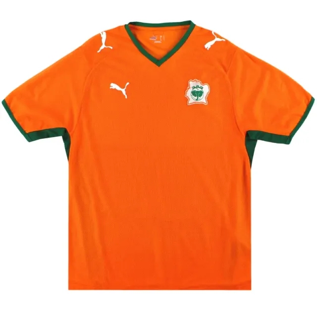 2007-09 Ivory Coast Puma Home Shirt *Mint* L - African / Mint / Large
