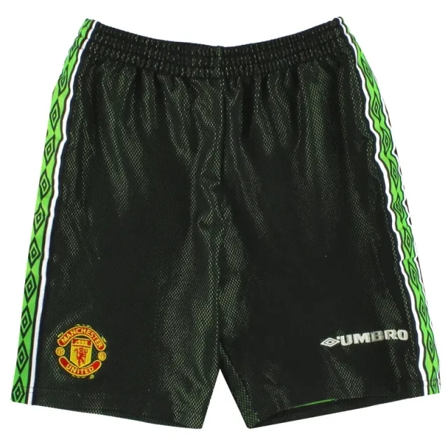 1998-99 Manchester United Umbro Goalkeeper Shorts Y - Manchester United / Excellent / Youth