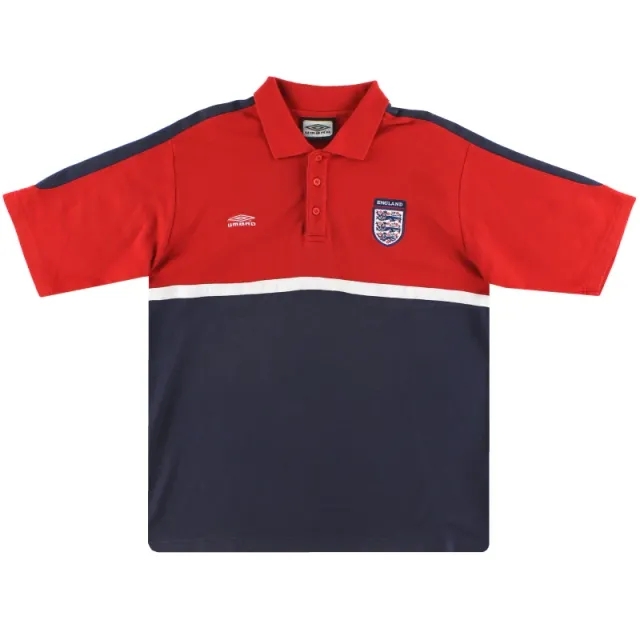 2000-01 England Umbro Polo Shirt L - England / Excellent / Large