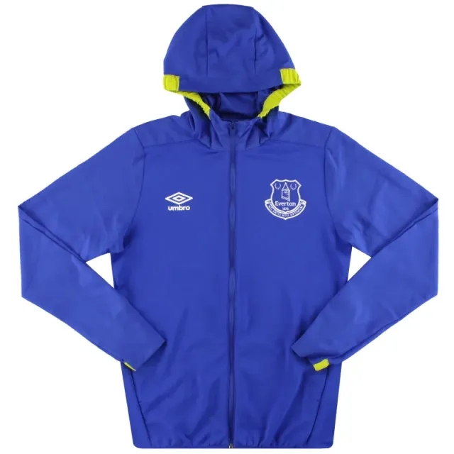 2016-17 Everton Umbro Hooded Rain Jacket *Mint* S - Everton / Mint / Small