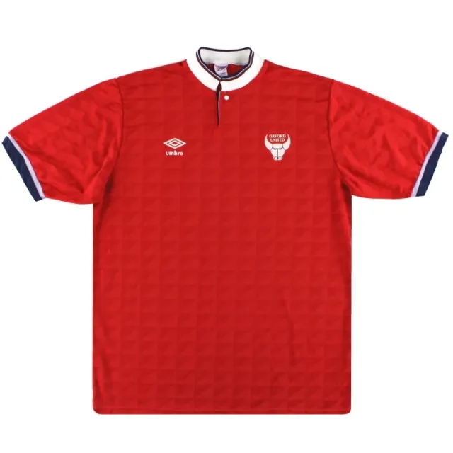 1988-89 Oxford United Umbro Away Shirt L - Oxford United / Excellent / Large