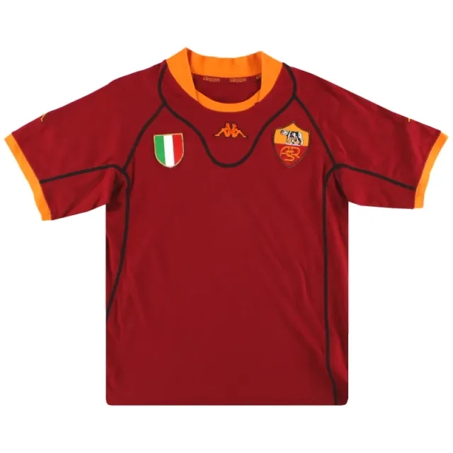 2001-02 Roma Kappa Home Shirt XL.Boys - Roma / Excellent / Youth