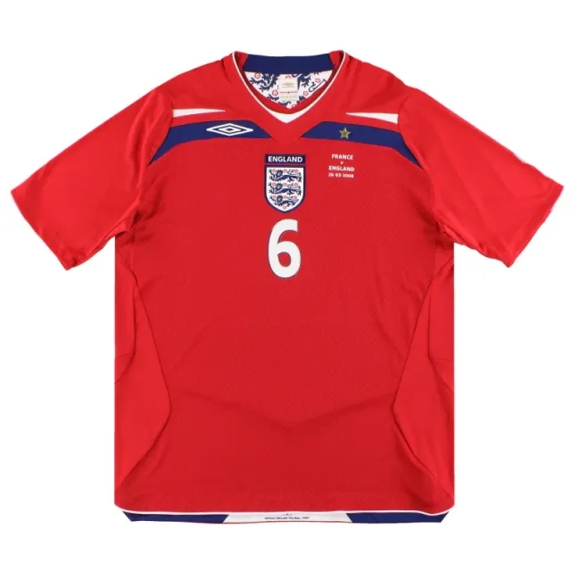 2008 England 'v France' Match Issue Umbro Away Shirt Terry #6 XL - England / Excellent / XL