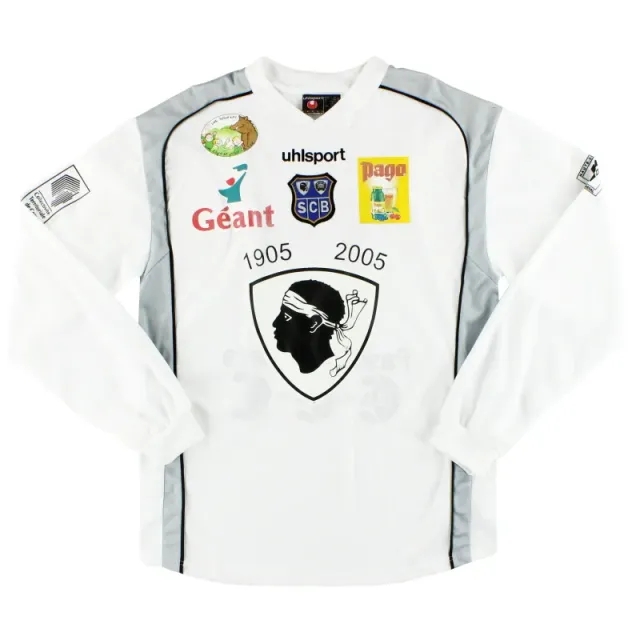 2005-06 Bastia Uhlsport Match Issue Away Shirt Matingou #17 L/S XL - Other French Clubs / Excellent / XL