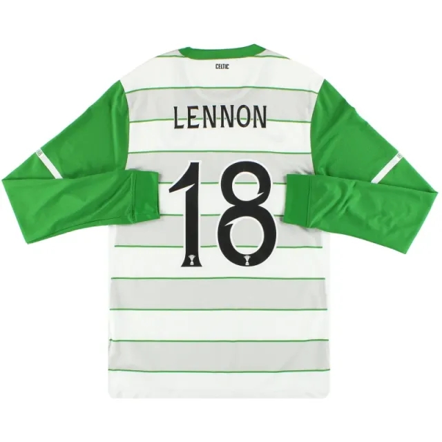 2011-12 Celtic Nike Away Shirt Lennon #18 L/S S - Celtic / Excellent / Small